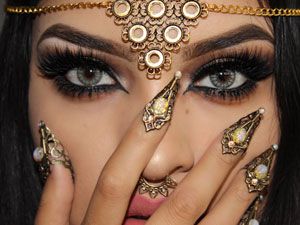 Арабский макияж для зеленых и голубых глаз: фото, секреты 