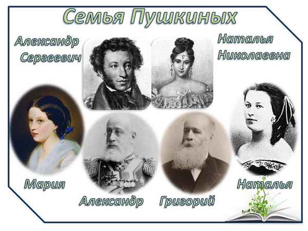  Фото всей семьи пушкина