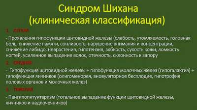 Синдром Шихана: что это такое, причины, симптомы, лечение