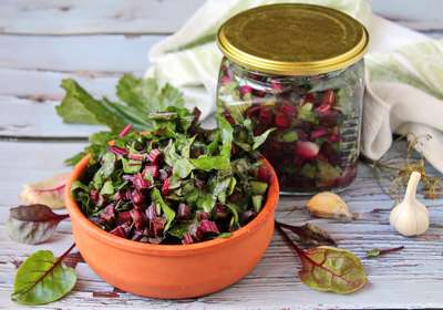 Заготовка свекольной ботвы на зиму. Салат из свекольной ботвы