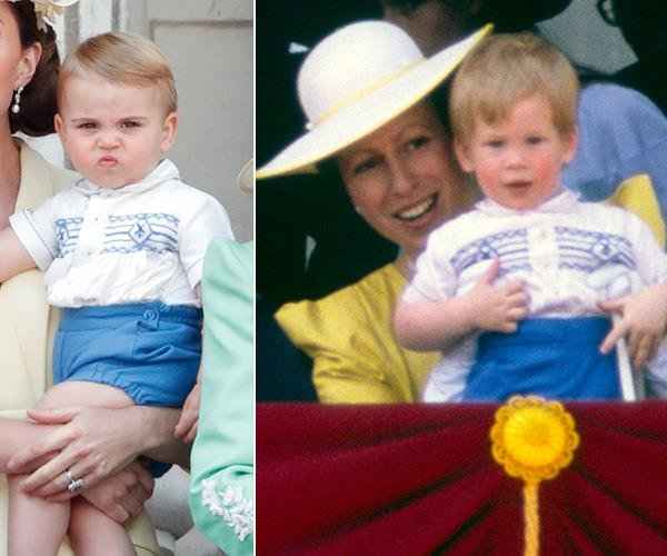 Младший сын Кейт Миддлтон появился на публике в поношенном костюме принца Гарри 33-летней давности