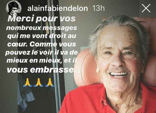 Сын знаменитого французского актера Алена Делона сообщил о состоянии отца после перенесенного инсульта